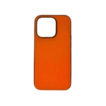 LindeCovers iPhone 15 Pro - Ægte Læder Bagside Cover Orange