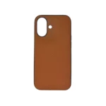 LindeCovers iPhone 16 Plus – Ægte Læder Bagside Cover Brown