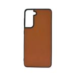 LindeCovers Samsung Galaxy S21 Plus - Ægte Læder Bagside Cover Brown