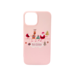 LindeCovers iPhone 12 Mini - Julemotiv Bagsidecover Silikone Pink Holiday Crew