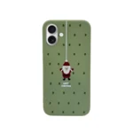 LindeCovers iPhone 16 - Julemotiv Bagsidecover Silikone Green Santa Joy