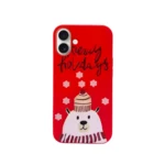 LindeCovers iPhone 16 - Julemotiv Bagsidecover Silikone Holiday Bear Greetings