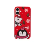 LindeCovers iPhone 16 Plus - Julemotiv Bagsidecover Silikone Festive Polar Pals