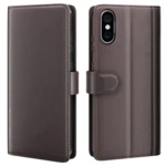 LindeCovers iPhone X – Ægte Læder Flip Cover m. Flap Red Brown
