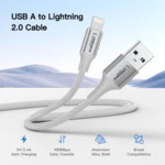 LindeCables USB-A til Lightning kabel 12W - 2 m
