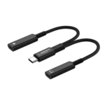 LindeCables 2-i-1 USB-C Adapter til Lyd/Opladning