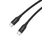 LindeCables USB-C 2.0 Silikonekabel 100W - 2 m Sort