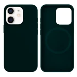 LindeCovers iPhone 12 Mini Silikonecover - MagSafe Kompatibel 49 Green Black