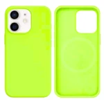 LindeCovers iPhone 12 Mini Silikonecover - MagSafe Kompatibel 60 Fluorescent Green