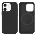 LindeCovers iPhone 12 Mini Silikonecover - MagSafe Kompatibel 15 Charcoal Gray Black