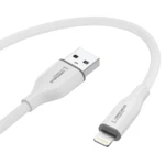 LindeCables USB-A 2.0 til Lightning Silikonekabel 12W - 1.2 m Hvid