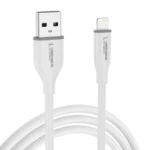 LindeCables USB-A 2.0 til Lightning Silikonekabel 12W - 2 m Hvid