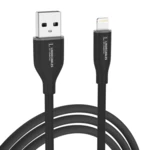 LindeCables USB-A 2.0 til Lightning Silikonekabel 12W - 2 m Sort