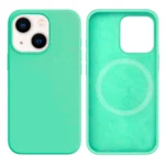 LindeCovers iPhone 13 Mini Silikonecover - MagSafe Kompatibel 50 Rehmannia Green