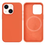 LindeCovers iPhone 14 Silikonecover - MagSafe Kompatibel 2 Apricot Orange