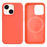 LindeCovers iPhone 14 Plus Silikonecover - MagSafe Kompatibel 65 Pink Orange