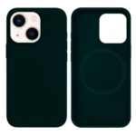 LindeCovers iPhone 14 Plus Silikonecover - MagSafe Kompatibel 49 Green Black