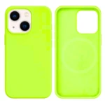 LindeCovers iPhone 15 Silikonecover - MagSafe Kompatibel 60 Fluorescent Green