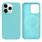 LindeCovers iPhone 15 Pro Silikonecover - MagSafe Kompatibel 21 Ice Aquamarine