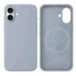 LindeCovers iPhone 16 Silikonecover - MagSafe Kompatibel 26 Blue Gray