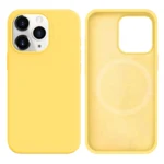 LindeCovers iPhone 16 Pro Silikonecover - MagSafe Kompatibel 4 Yellow