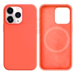 LindeCovers iPhone 16 Pro Max Silikonecover - MagSafe Kompatibel 65 Pink Orange