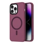 LindeCovers iPhone 14 Pro Transparent Cover - MagSafe Kompatibel 10 Plum Red