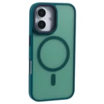 LindeCovers iPhone 16 Transparent Cover - MagSafe Kompatibel 09 Alpine Green