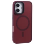 LindeCovers iPhone 16 Transparent Cover - MagSafe Kompatibel 10 Plum Red