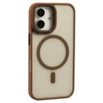 LindeCovers iPhone 16 Plus Transparent Cover - MagSafe Kompatibel 01 Dessert Gold