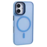 LindeCovers iPhone 16 Plus Transparent Cover - MagSafe Kompatibel 03 Sierra Blue