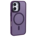 LindeCovers iPhone 16 Plus Transparent Cover - MagSafe Kompatibel 06 Dark Purple