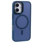 LindeCovers iPhone 16 Plus Transparent Cover - MagSafe Kompatibel 07 Dark Blue