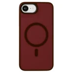 LindeCovers iPhone 16e Transparent Cover - MagSafe Kompatibel 10 Plum Red