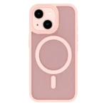 LindeCovers iPhone 14 Premium Transparent Cover - MagSafe Kompatibel 02 Pink