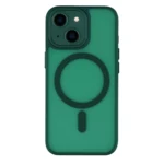 LindeCovers iPhone 14 Premium Transparent Cover - MagSafe Kompatibel 09 Alpine Green