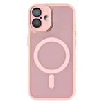 LindeCovers iPhone 16 Premium Transparent Cover - MagSafe Kompatibel 02 Pink