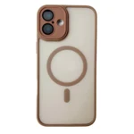 LindeCovers iPhone 16 Plus Premium Transparent Cover - MagSafe Kompatibel 01 Dessert Gold