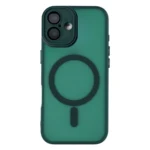 LindeCovers iPhone 16 Plus Premium Transparent Cover - MagSafe Kompatibel 09 Alpine Green