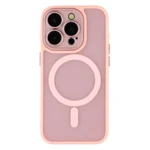 LindeCovers iPhone 16 Pro Premium Transparent Cover - MagSafe Kompatibel 02 Pink