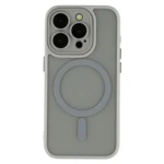 LindeCovers iPhone 16 Pro Premium Transparent Cover - MagSafe Kompatibel 04 Gray