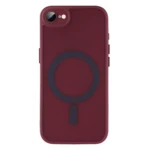 LindeCovers iPhone 16e Premium Transparent Cover - MagSafe Kompatibel 10 Plum Red