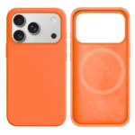 LindeCovers iPhone 17 Pro Silikonecover - MagSafe Kompatibel 56 Papaya