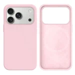 LindeCovers iPhone 17 Pro Silikonecover - MagSafe Kompatibel 75 Gray Pink