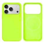 LindeCovers iPhone 17 Pro Silikonecover - MagSafe Kompatibel 60 Fluorescent Green