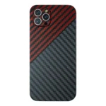 LindeCovers iPhone 12 Pro Carbon Cover 03 Red/Black