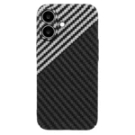 LindeCovers iPhone 16 Carbon Cover 02 White/Black