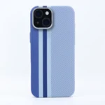 LindeCovers iPhone 13 Carbon Cover - MagSafe Kompatibel 06 Blue Stripes