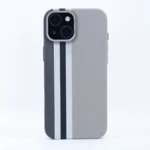 LindeCovers iPhone 14 Carbon Cover - MagSafe Kompatibel 05 Grey Stripes