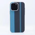 LindeCovers iPhone 16 Pro Max Carbon Cover - MagSafe Kompatibel 03 Blue/Black